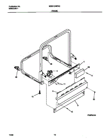 06 - Frame parts for Frigidaire Dishwasher MDB124BFS3 from AppliancePartsPros.com