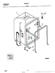 04 - Tub parts for Frigidaire Dishwasher MDB631RFR0 from AppliancePartsPros.com