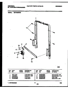 09 - Motor And Front Frame Assembly parts for Frigidaire Dishwasher MDP632RBR0 from AppliancePartsPros.com