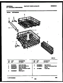 10 - Racks And Trays parts for Frigidaire Dishwasher MDP632RBR0 from AppliancePartsPros.com