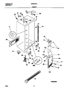 04 - Cabinet parts for Frigidaire Refrigerator MRS20HRADC from AppliancePartsPros.com