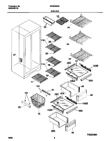 05 - Shelves parts for Frigidaire Refrigerator MRS20HRADC from AppliancePartsPros.com