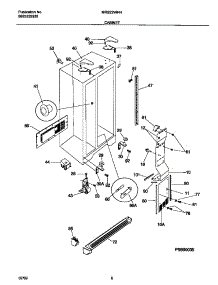 04 - Cabinet parts for Frigidaire Refrigerator MRS22WHHW1 from AppliancePartsPros.com