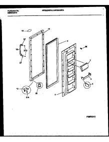 03 - Refrigerator Door Parts parts for Frigidaire Refrigerator MRS22WRAD1 from AppliancePartsPros.com