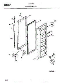 03 - Refrigerator Door parts for Frigidaire Refrigerator MRS22WNEW1 from AppliancePartsPros.com
