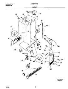 04 - Cabinet parts for Frigidaire Refrigerator MRS22WNGD3 from AppliancePartsPros.com