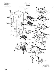 05 - Shelves parts for Frigidaire Refrigerator MRS22WNGD3 from AppliancePartsPros.com