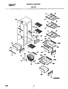 05 - Shelves parts for Frigidaire Refrigerator MRS24WRCD2 from AppliancePartsPros.com