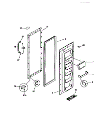 03 - Refrigerator Door parts for Frigidaire Refrigerator MRS24WRCW0 from AppliancePartsPros.com