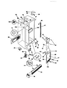 04 - Cabinet parts for Frigidaire Refrigerator MRS24WRCW0 from AppliancePartsPros.com