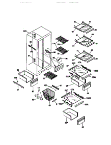 05 - Shelves parts for Frigidaire Refrigerator MRS24WRCW0 from AppliancePartsPros.com