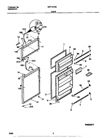 02 - Door parts for Frigidaire Refrigerator MRT13CRED0 from AppliancePartsPros.com