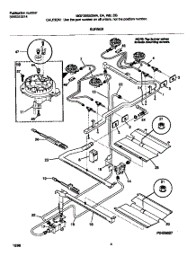 03 - Burner parts for Frigidaire Range MGF355BGDA from AppliancePartsPros.com