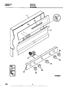 02 - Backguard parts for Frigidaire Range MPF311SBWC from AppliancePartsPros.com