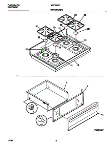 05 - Top / Drawer parts for Frigidaire Range MGF354CFSA from AppliancePartsPros.com