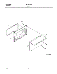 03 - Door parts for Frigidaire Range MPF300PXWG from AppliancePartsPros.com