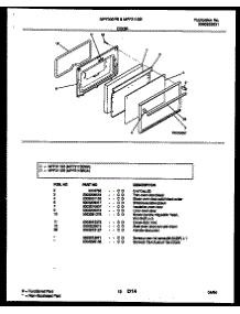 08 - Door Parts parts for Frigidaire Range MPF311SBWA from AppliancePartsPros.com