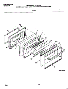 06 - Door parts for Frigidaire Range MGF355BGDA from AppliancePartsPros.com