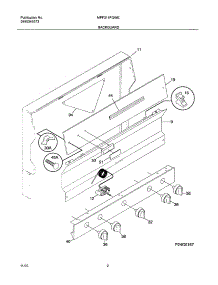 03 - Backguard parts for Frigidaire Range MPF311PGWE from AppliancePartsPros.com