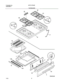 11 - Top / Drawer parts for Frigidaire Range MPF311PGWE from AppliancePartsPros.com