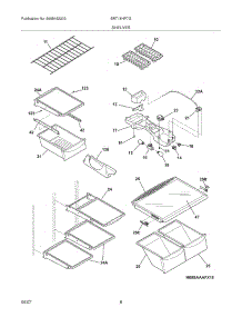 07 - Shelves parts for Frigidaire Refrigerator BRT18HP7GW0 from AppliancePartsPros.com