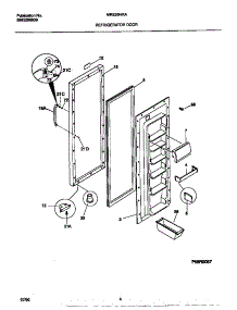 03 - Refrigerator Door parts for Frigidaire Refrigerator MRS20HRAD6 from AppliancePartsPros.com