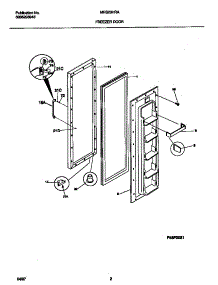02 - Freezer Door parts for Frigidaire Refrigerator MRS20HRAW7 from AppliancePartsPros.com