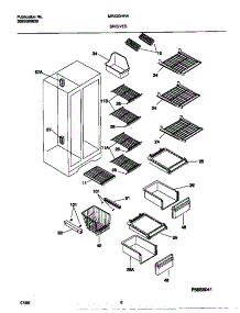 05 - Shelves parts for Frigidaire Refrigerator MRS20HRAD6 from AppliancePartsPros.com
