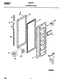 03 - Refrigerator Door parts for Frigidaire Refrigerator MRS20WRFD0 from AppliancePartsPros.com