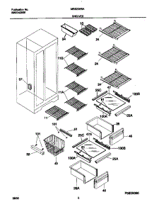 05 - Shelves parts for Frigidaire Refrigerator MRS20HRAWD from AppliancePartsPros.com