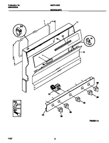 02 - Backguard parts for Frigidaire Range MGF316WFTC from AppliancePartsPros.com