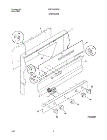 05 - Backguard parts for Frigidaire Range MGF316WGSG from AppliancePartsPros.com