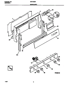 02 - Backguard parts for Frigidaire Range MGF324SEDD from AppliancePartsPros.com