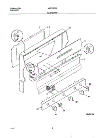 03 - Backguard parts for Frigidaire Range MGF316WGSJ from AppliancePartsPros.com