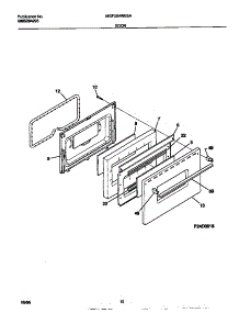 06 - Door parts for Frigidaire Range MGF324WESA from AppliancePartsPros.com