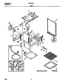 04 - Body parts for Frigidaire Range MGF331BFWA from AppliancePartsPros.com
