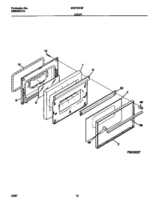 06 - Door parts for Frigidaire Range MGF331BFWA from AppliancePartsPros.com