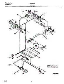 03 - Burner parts for Frigidaire Range MGF345CESE from AppliancePartsPros.com
