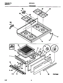 05 - Top / Drawer parts for Frigidaire Range MGF345CESE from AppliancePartsPros.com