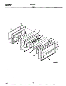 06 - Door parts for Frigidaire Range MGF352BEWC from AppliancePartsPros.com