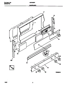 02 - Backguard parts for Frigidaire Range MGF352BFWB from AppliancePartsPros.com