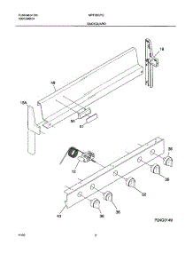 03 - Backguard parts for Frigidaire Range MPF303PGWG from AppliancePartsPros.com