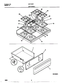 05 - Top / Drawer parts for Frigidaire Range MGF354SEDC from AppliancePartsPros.com