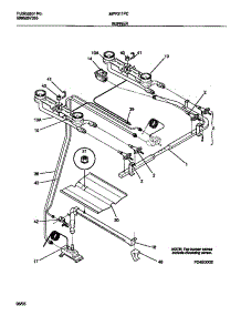 03 - Burner parts for Frigidaire Range MPF311PCDA from AppliancePartsPros.com