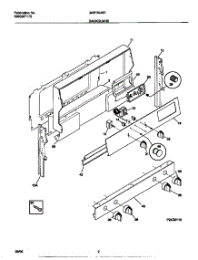 02 - Backguard parts for Frigidaire Range MGF354SEWC from AppliancePartsPros.com