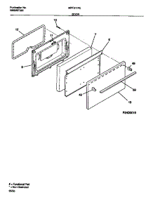 06 - Door parts for Frigidaire Range MPF311PCDA from AppliancePartsPros.com