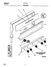 02 - Backguard parts for Frigidaire Range MPF311SBWB from AppliancePartsPros.com