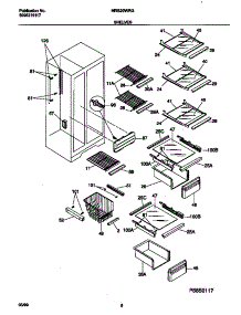 05 - Shelves parts for Frigidaire Refrigerator MRS20WRGW2 from AppliancePartsPros.com