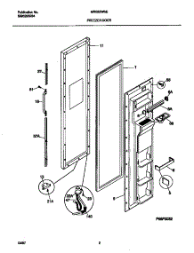02 - Freezer Door parts for Frigidaire Refrigerator MRS22WNEW3 from AppliancePartsPros.com