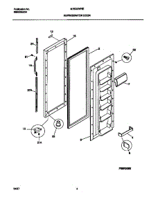 03 - Refrigerator Door parts for Frigidaire Refrigerator MRS22WNEW3 from AppliancePartsPros.com